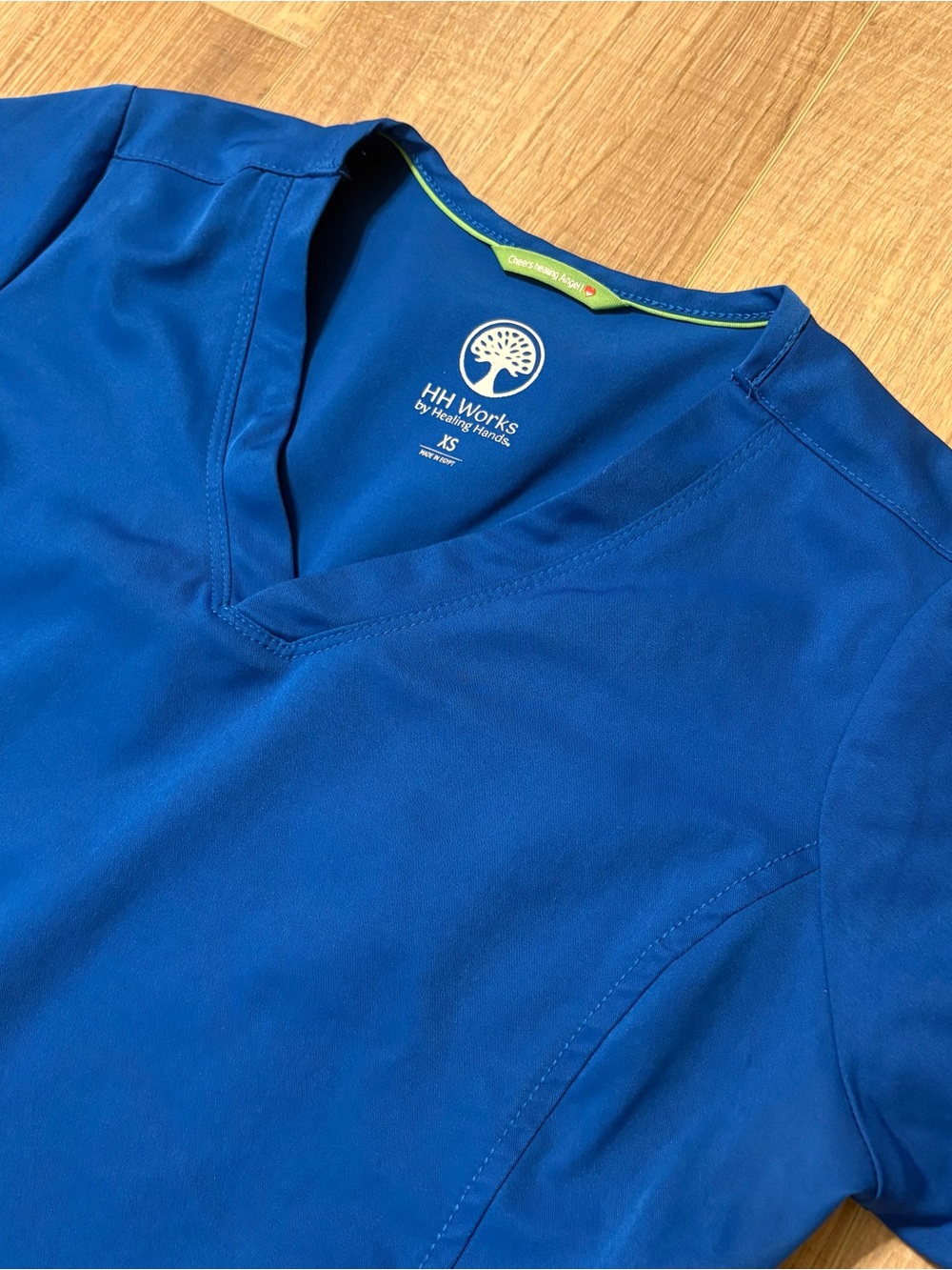 HH Works Healing Hands | Women’s V-Neck Scrub Top | Royal Blue | Size XS